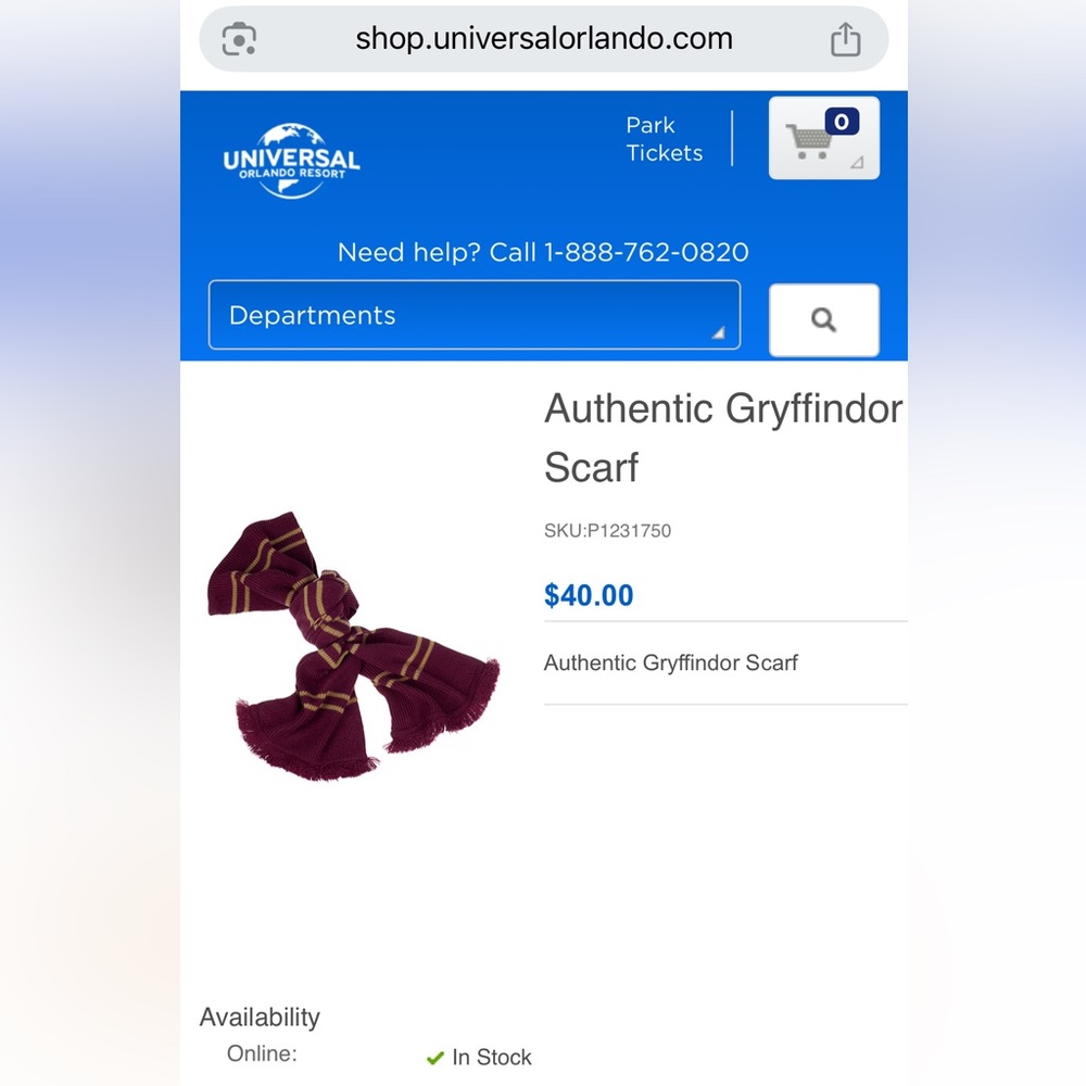 NEW universal studio Japan Harry Potter Gryffindor Scarf